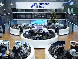 European stock market board showing gains after U.S. inflation data