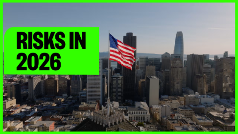 Technology market forecast charts highlighting potential risks ahead of 2026