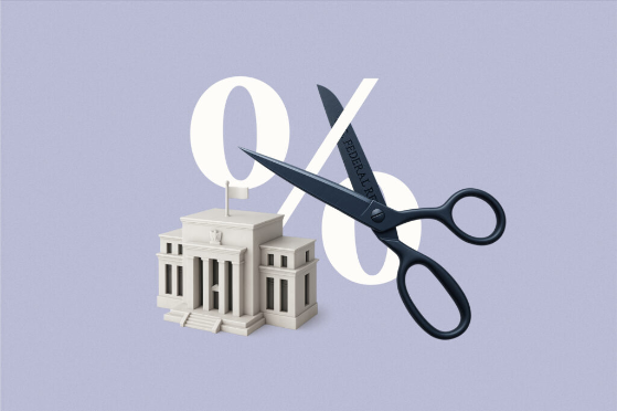 Federal Reserve building as markets debate timing of potential rate cuts