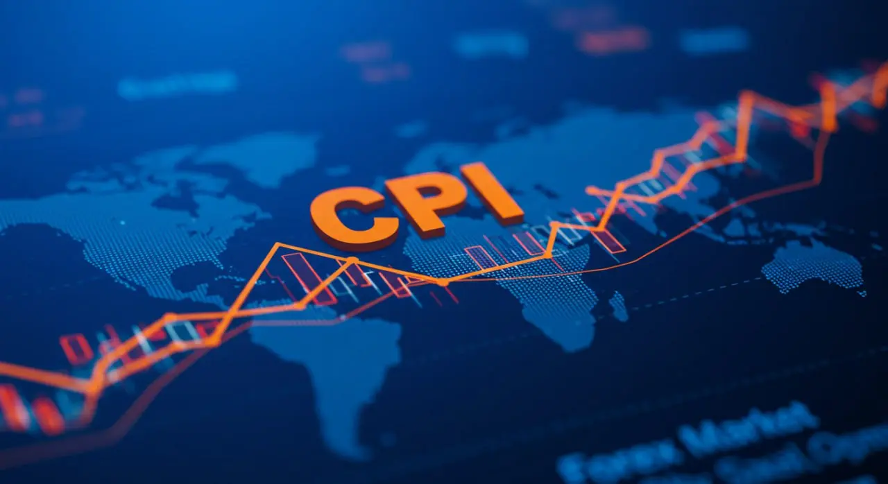 Global financial market charts showing CPI data impact